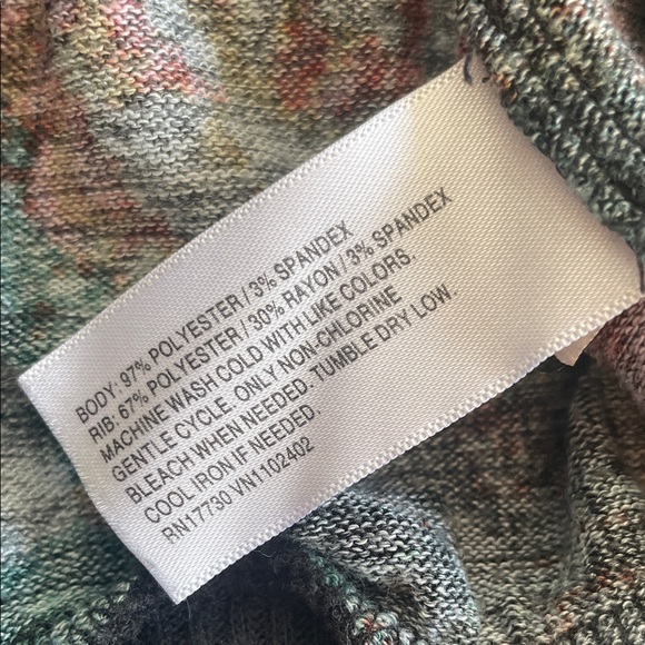 Xhilaration Floral Longline Sweater Tunic Dress Women’s Medium Multicolor - Picture 6 of 6